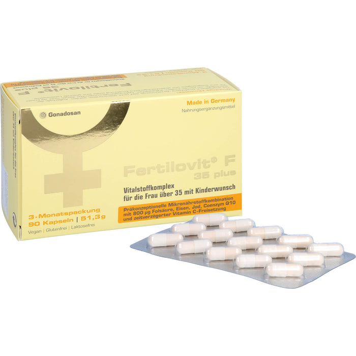 Fertilovit F 35 plus Kapseln für die Frau über 35 mit Kinderwunsch, 90 pcs. Capsules