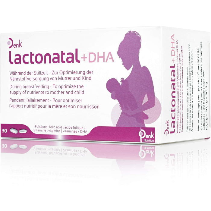 Denk lactonatal +DHA Tabletten ausgewählte Nährstoffkombination für Mutter und Kind, 60 St. Tabletten