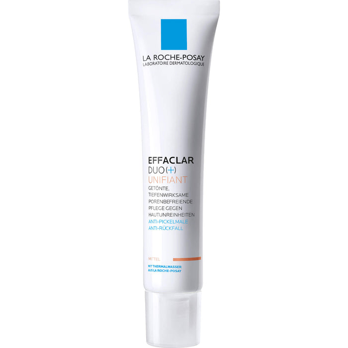 La Roche-Posay Effaclar Duo+M Unifiant getönte, dreifach tiefenwirksame Pflege gegen Unreinheiten Mittel, 40 ml Crème