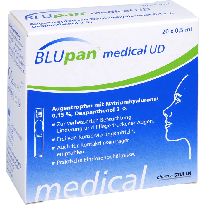 BLUpan medical UD Augentropfen 0,5 ml, 20 St. Lösung