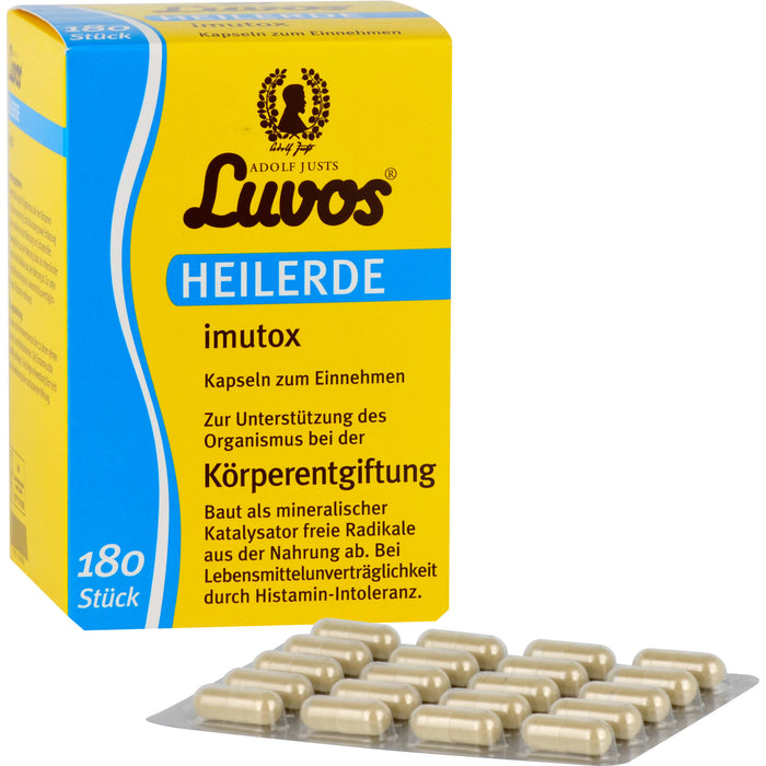Luvos Heilerde imutox Kapseln bindet Schadstoffe, 180 pc Capsules