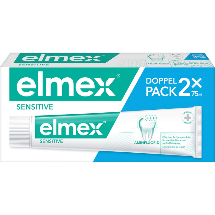 Elmex Sensitive Zahnpasta Doppelpack, 150 ml Zahncreme