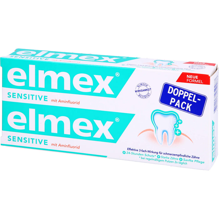 Elmex Sensitive Zahnpasta Doppelpack, 150 ml Toothpaste