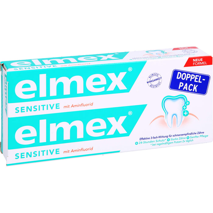Elmex Sensitive Zahnpasta Doppelpack, 150 ml Toothpaste