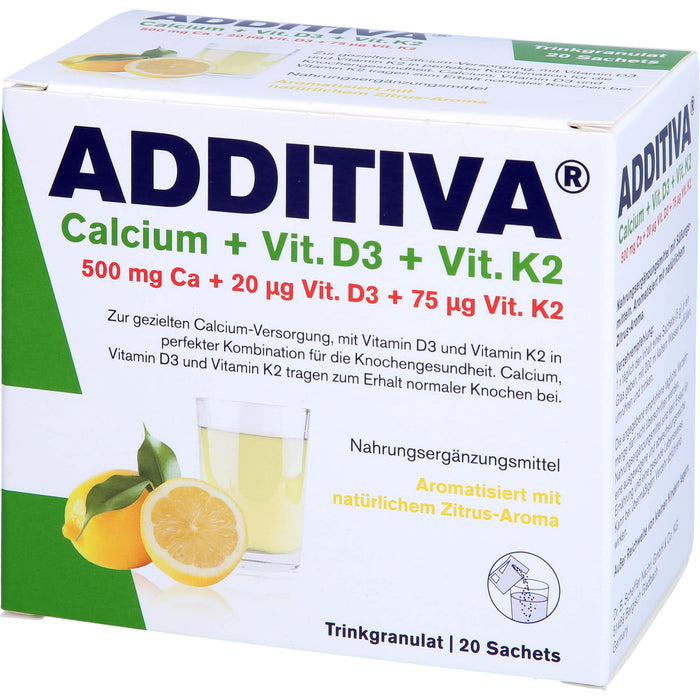 Additiva Calcium + D3 + K2 Granulat, 20 pcs. Sachets