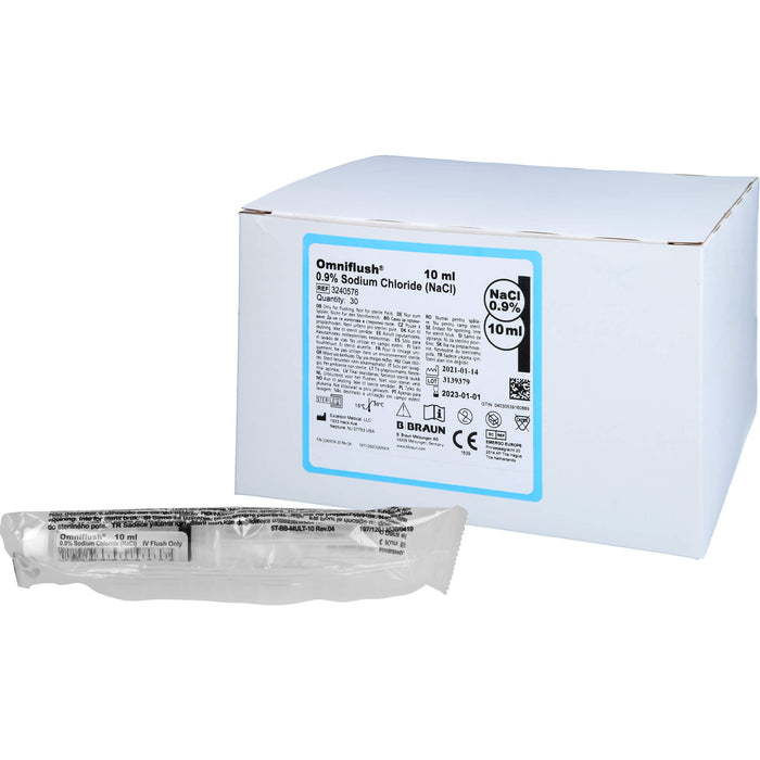 Omniflush 10 ml mit NaCl 0,9%, 30 pcs. Single dose containers