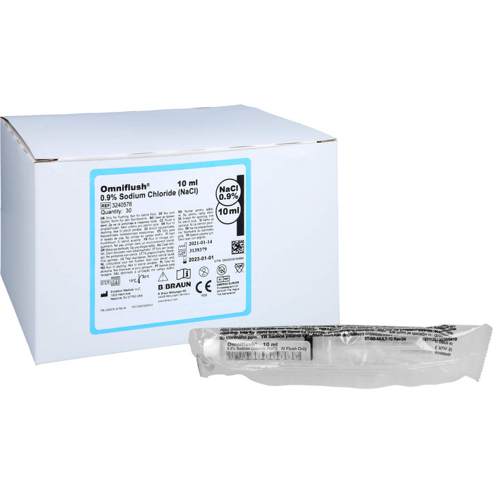 Omniflush 10 ml mit NaCl 0,9%, 30 pcs. Single dose containers
