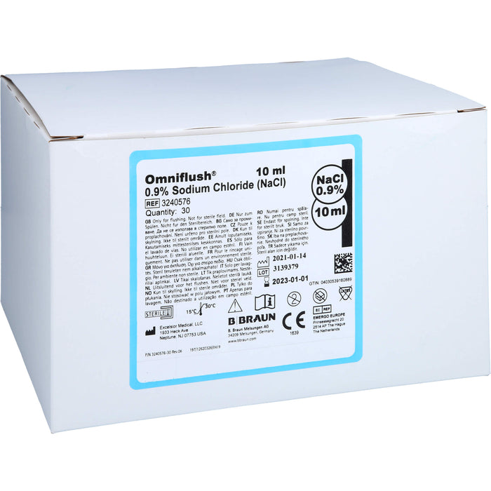 Omniflush 10 ml mit NaCl 0,9%, 30 pcs. Single dose containers