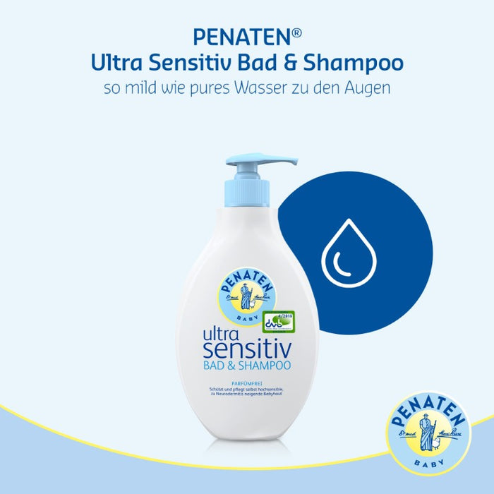 Penaten Ultra Sensitiv Bad & Shampoo, 400 ml Solution