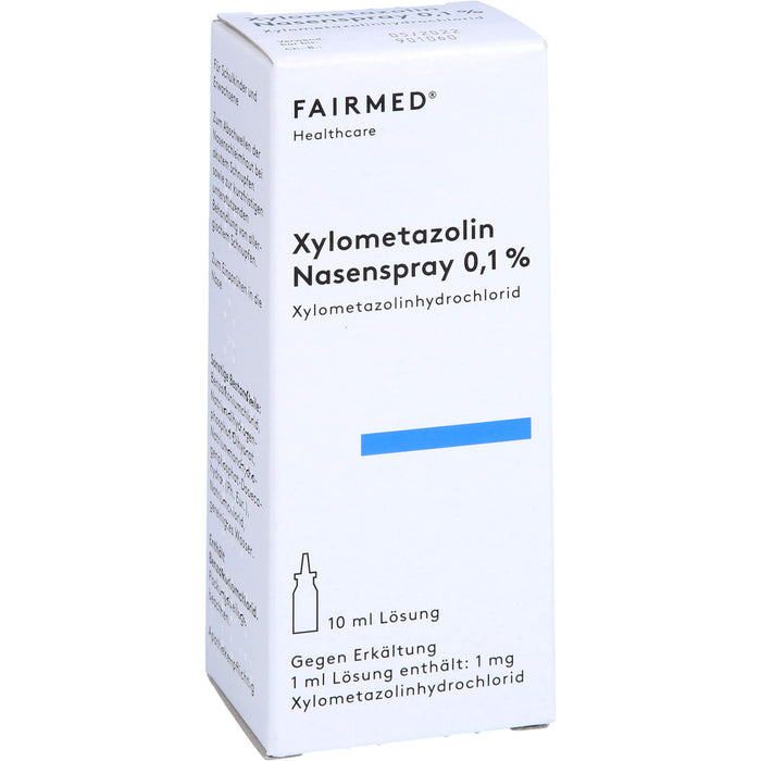 Xylometazolin Nasenspray 0,1% Fair-Med zum Abschwellen der Nasenschleimhaut, 10 ml Solution