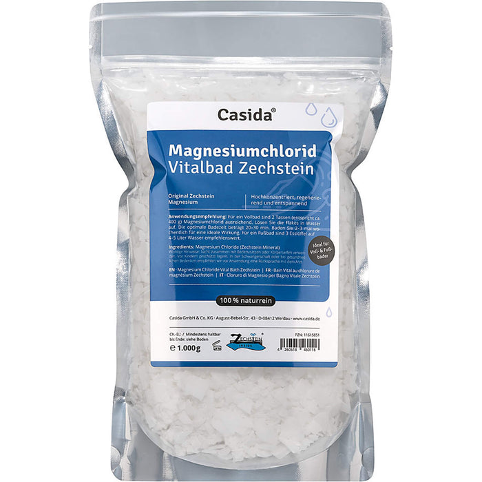 Casida Magnesiumchlorid Vitalbad Zechstein, 2500 g Additif pour le bain