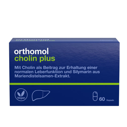 Orthomol Cholin Plus - zur Erhaltung einer normalen Leberfunktion - mit Silymarin aus Mariendistel-Extrakt, 30 St. Tagesportionen