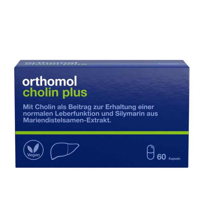 Orthomol Cholin Plus - zur Erhaltung einer normalen Leberfunktion - mit Silymarin aus Mariendistel-Extrakt, 30 St. Tagesportionen