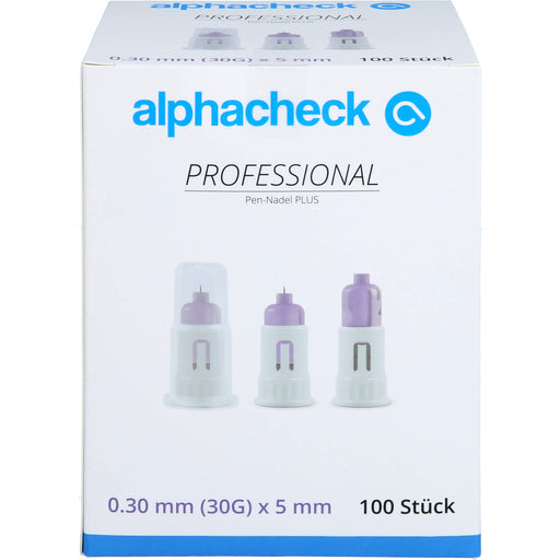 Alphacheck professional Pen-Nadel plus 5 mm x 0,3 mm, 100 St. Packung