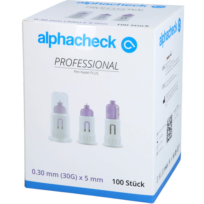 Alphacheck professional Pen-Nadel plus 5 mm x 0,3 mm, 100 pc Paquet
