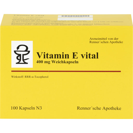 Renner'sche Apotheke Vitamin E vital 400 mg Weichkapseln, 100 St. Kapseln