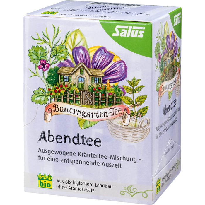 Salus Bauerngarten-Tee Abendtee Kräutertee, 15 pcs. Sachets