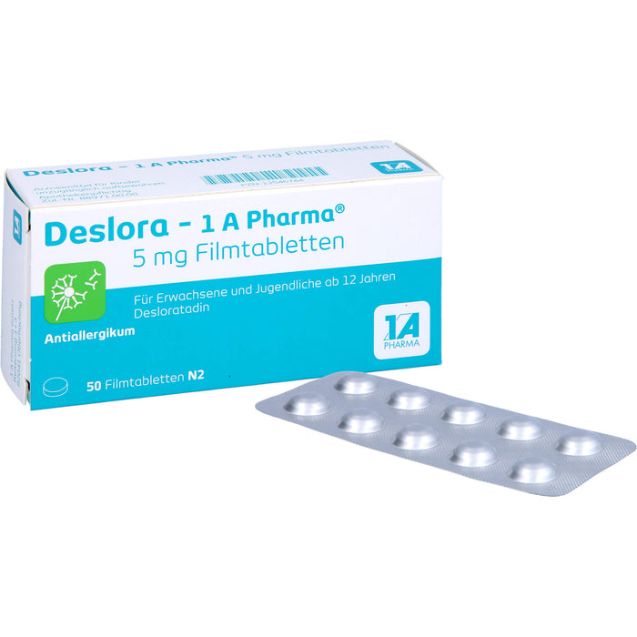 1 A Pharma Deslora 5 mg Filmtabletten bei Allergien, 50 pcs. Tablets