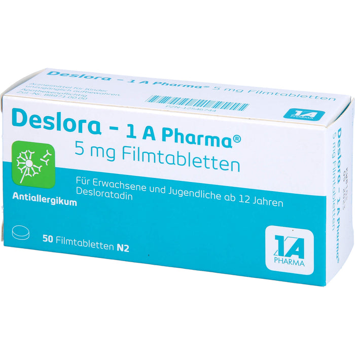 1 A Pharma Deslora 5 mg Filmtabletten bei Allergien, 50 pcs. Tablets