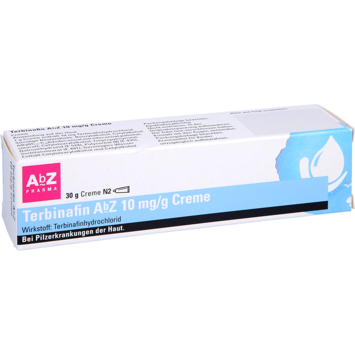 Terbinafin AbZ 10 mg/g Creme bei Pilzerkrankungen der Haut, 30 g Creme