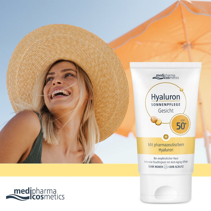 Medipharma Cosmetics Hyaluron Sonnenpflege Gesicht LSF 50+, 50 ml Cream