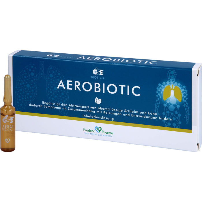GSE Aerobiotic Einmalampullen für Vernebler begünstigt den Abtransport von überschüssigem Schleim, 10 pcs. Ampoules