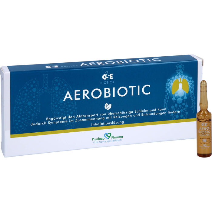 GSE Aerobiotic Einmalampullen für Vernebler begünstigt den Abtransport von überschüssigem Schleim, 10 pcs. Ampoules