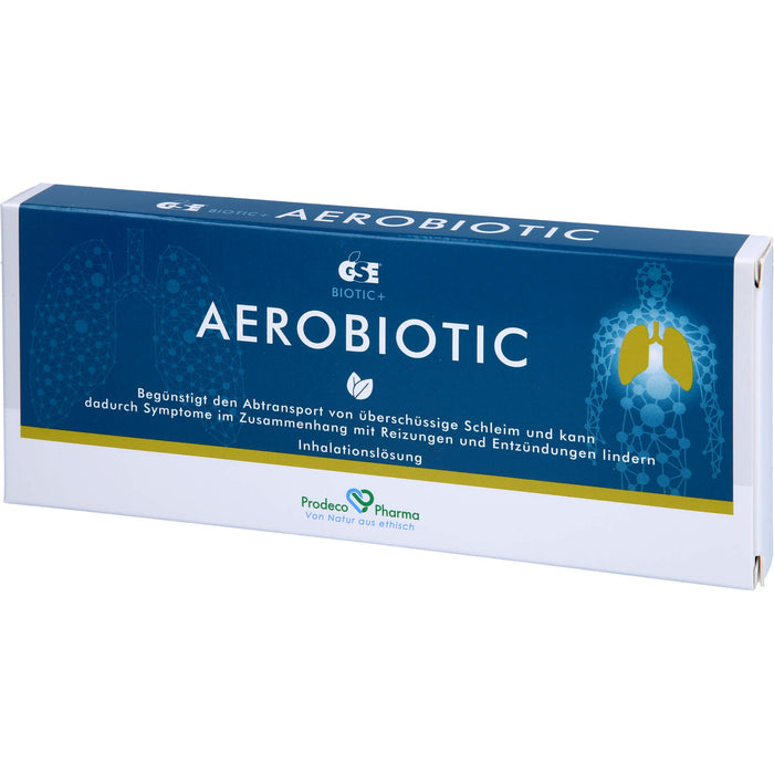 GSE Aerobiotic Einmalampullen für Vernebler begünstigt den Abtransport von überschüssigem Schleim, 10 pcs. Ampoules