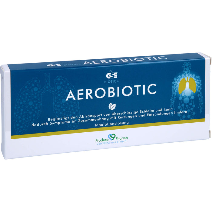 GSE Aerobiotic Einmalampullen für Vernebler begünstigt den Abtransport von überschüssigem Schleim, 10 pcs. Ampoules