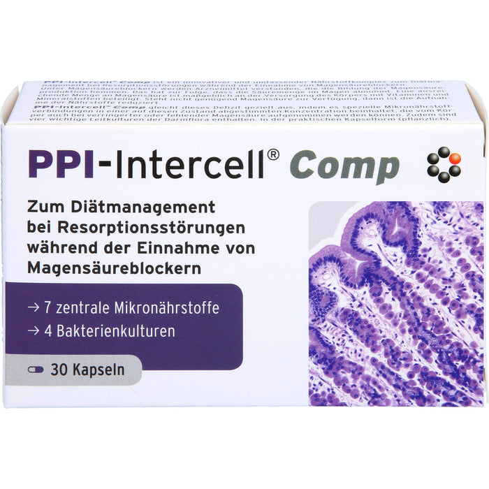 PPI-Intercell Comp Kapseln Resorptionsstörungen während der Einnahme von Magensäureblockern, 30 St. Kapseln