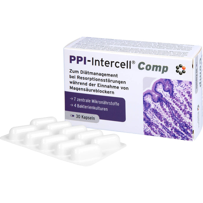 PPI-Intercell Comp Kapseln Resorptionsstörungen während der Einnahme von Magensäureblockern, 30 pcs. Capsules