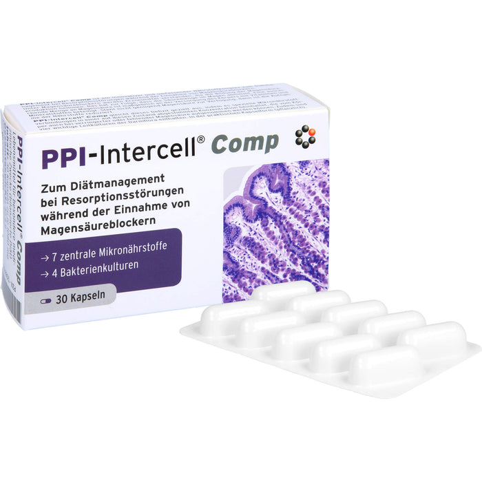 PPI-Intercell Comp Kapseln Resorptionsstörungen während der Einnahme von Magensäureblockern, 30 pcs. Capsules