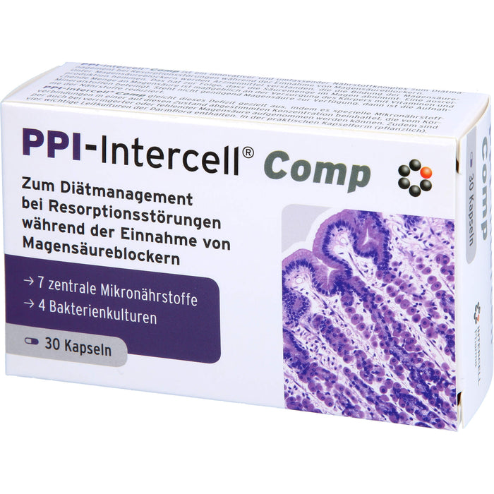 PPI-Intercell Comp Kapseln Resorptionsstörungen während der Einnahme von Magensäureblockern, 30 pcs. Capsules