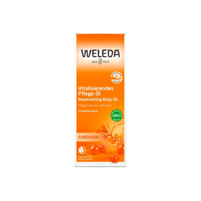 WELEDA Sanddorn vitalisierendes Pflege-Öl für trockene Haut, 100 ml Öl