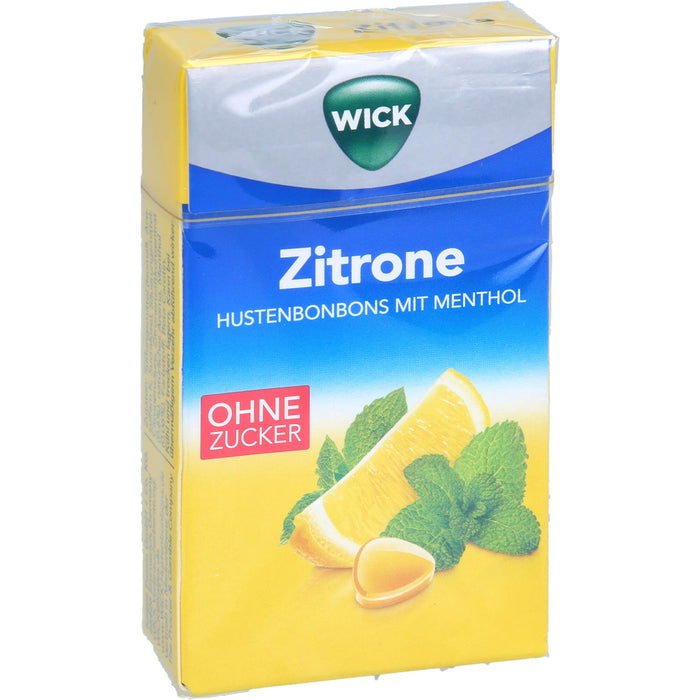 WICK Hustenbonbons Zitrone & natürliches Menthol ohne Zucker, 46 g Candies