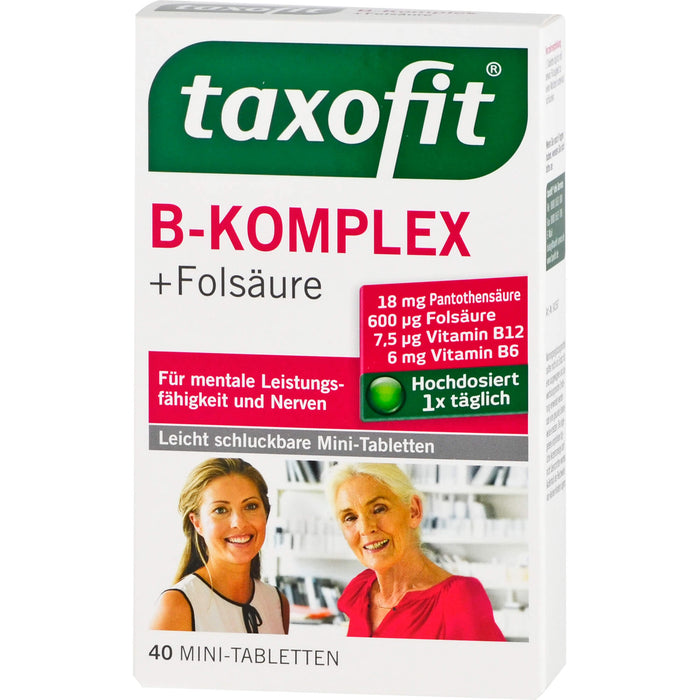 Taxofit B-Komplex Forte Tabletten für Nerven und Energiestoffwechsel, 40 pcs. Tablets