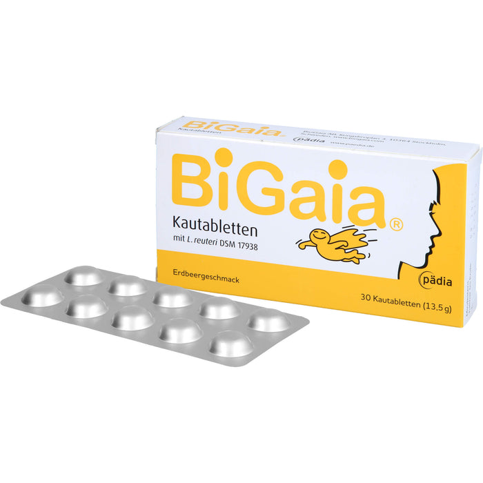 BiGaia Kautabletten mit Erdbeergeschmack, 30 St. Tabletten