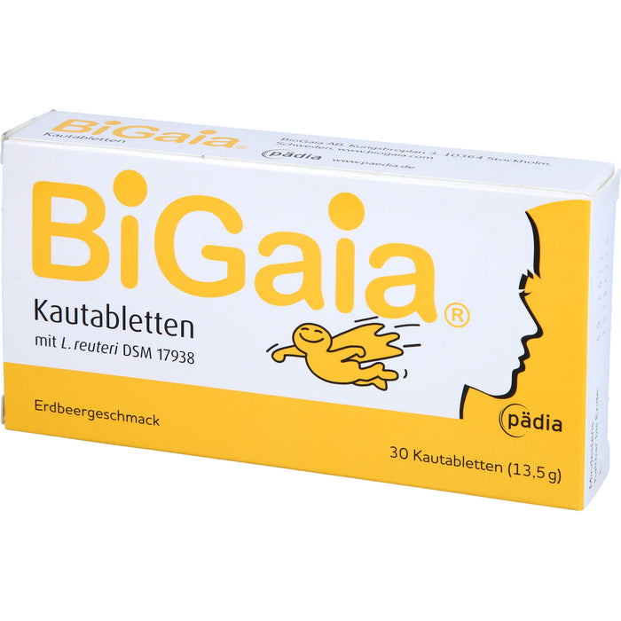 BiGaia Kautabletten mit Erdbeergeschmack, 30 St. Tabletten