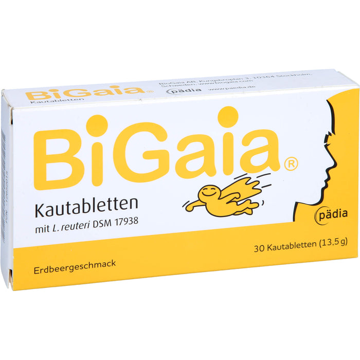BiGaia Kautabletten mit Erdbeergeschmack, 30 St. Tabletten