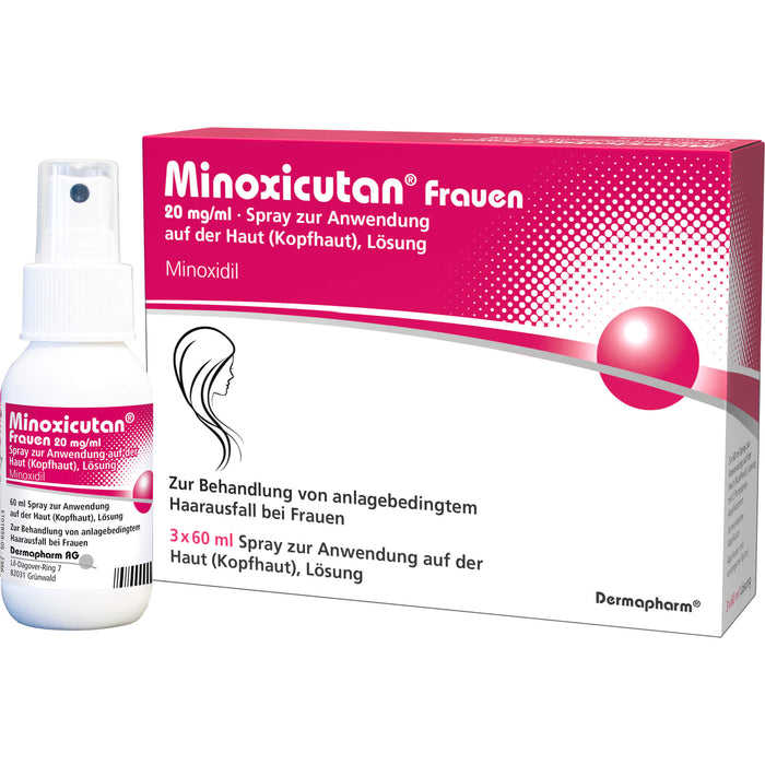 Minoxicutan Frauen 20 mg/ml Spray zur Anwendung auf der Haut, 180 ml Solution