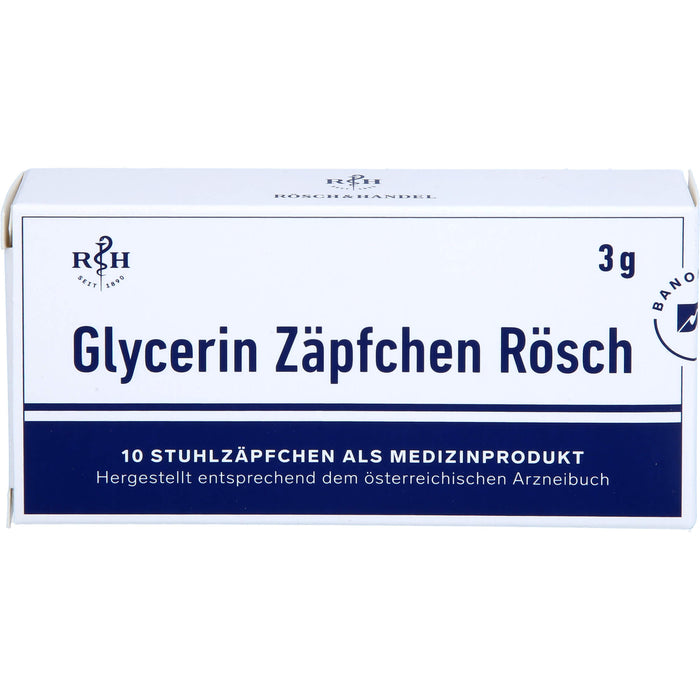 Glycerin Zäpfchen Rösch, 10 pcs. Suppositories