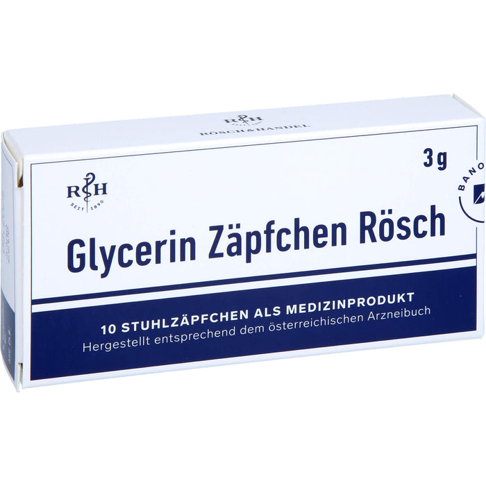Glycerin Zäpfchen Rösch, 10 pcs. Suppositories