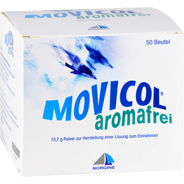 MOVICOL aromafrei Pulver gegen Verstopfung, 50 pcs. Sachets