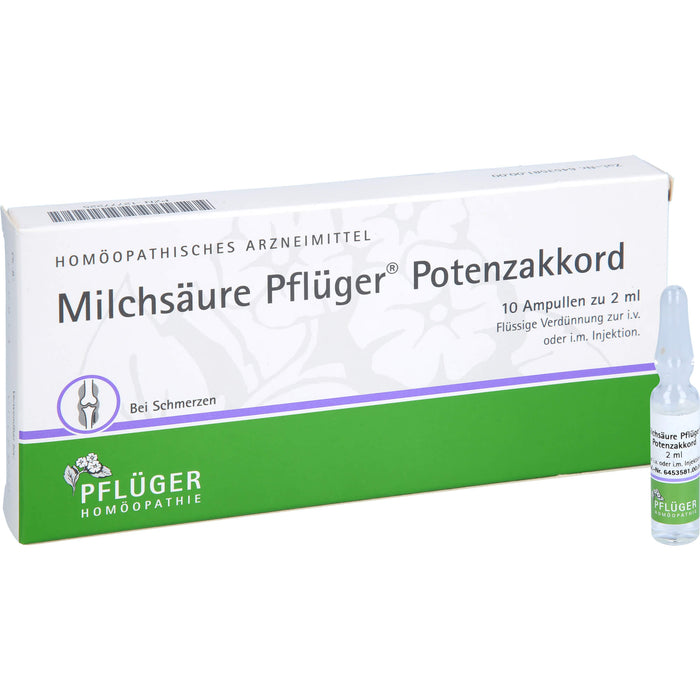 Milchsäure Pflüger Potenzakkord, 10 pc Ampoules