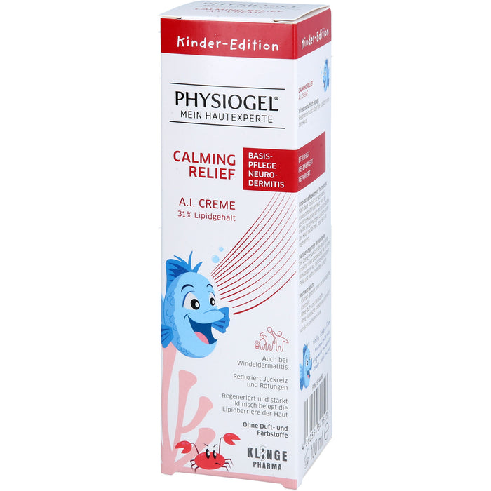 PHYSIOGEL Calming Relief A.I. Creme Kinder-Edition 31 % Lipidgehalt reduziert Juckreiz und Rötungen, 100 ml Cream