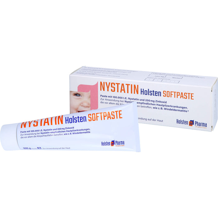 Nystatin Holsten Softpaste, Paste zur Anwendung auf der Haut, 100 g Crème