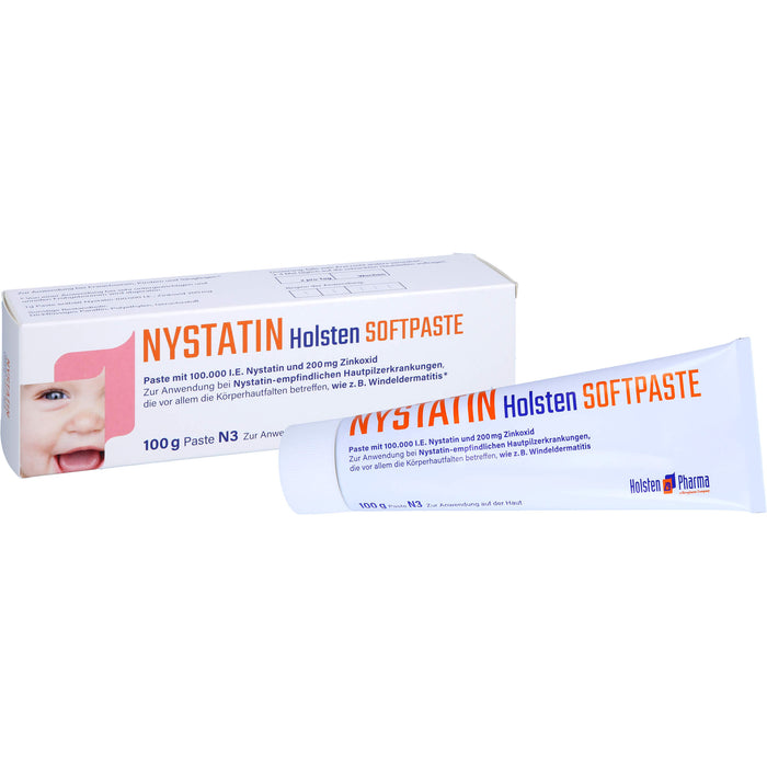 Nystatin Holsten Softpaste, Paste zur Anwendung auf der Haut, 100 g Crème