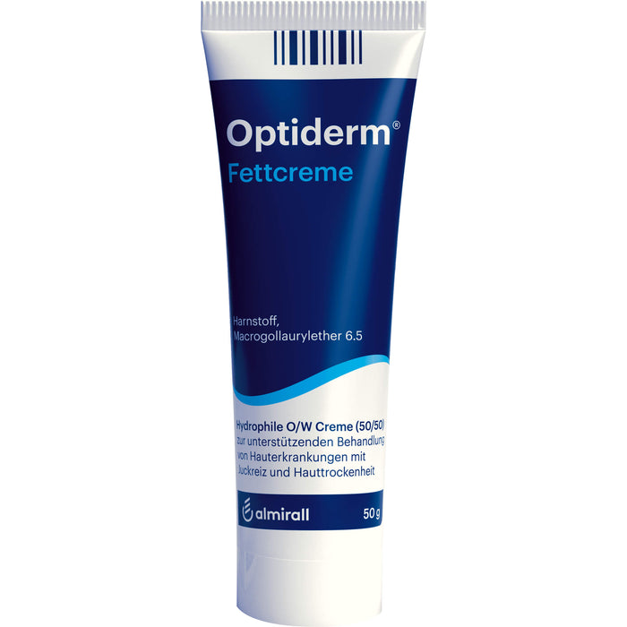 Optiderm Fettcreme bei Hauterkrankungen mit Juckreiz und Hauttrockenheit, 50 g Cream