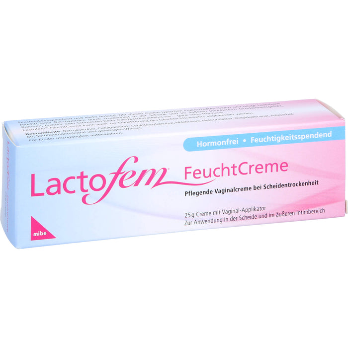 Lactofem Feuchtcreme pflegende Vaginalcreme bei Scheidentrockenheit, 25 g Cream