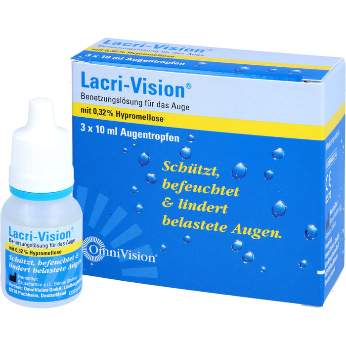 Lacri-Vision Benetzungslösung schützt, befeuchtet und lindert belastete Augen, 30 ml Lösung